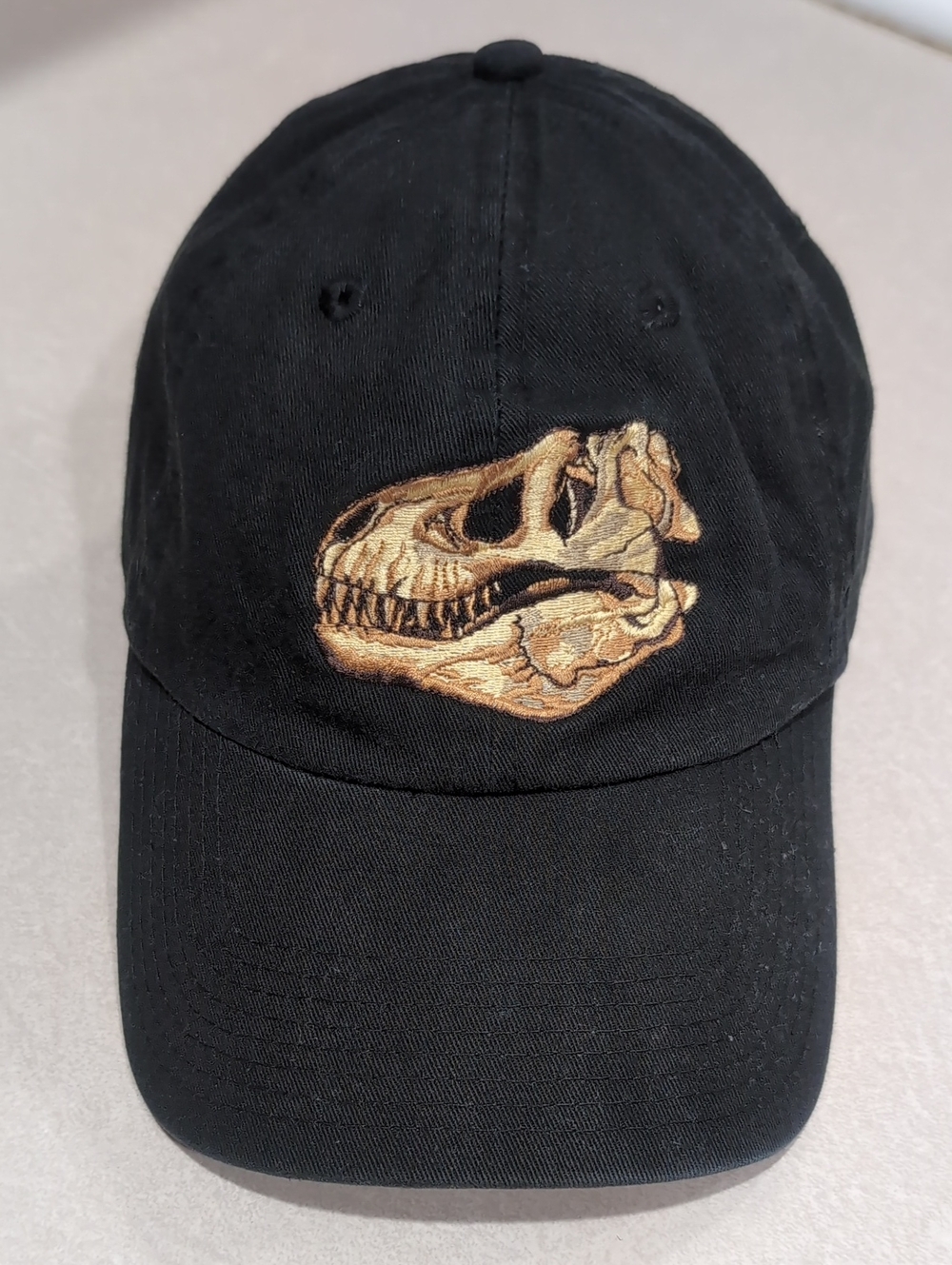 Fahrenheit Dinosaur Skull Black Logo Baseball Cap